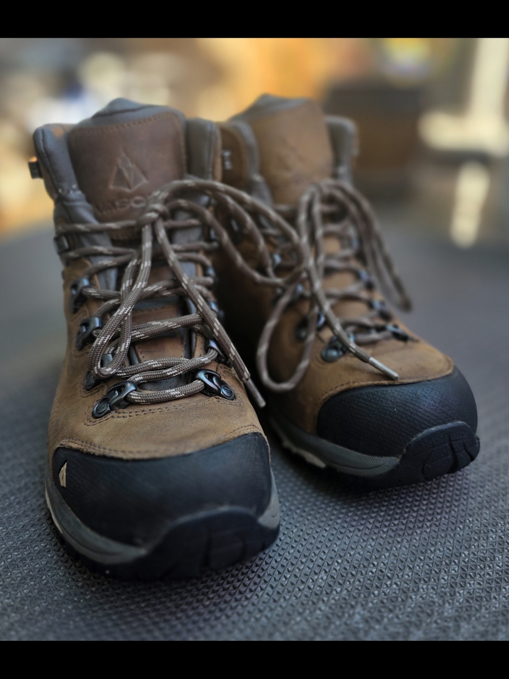 Vasque Brown and Black Lace-Up Hiking Boots